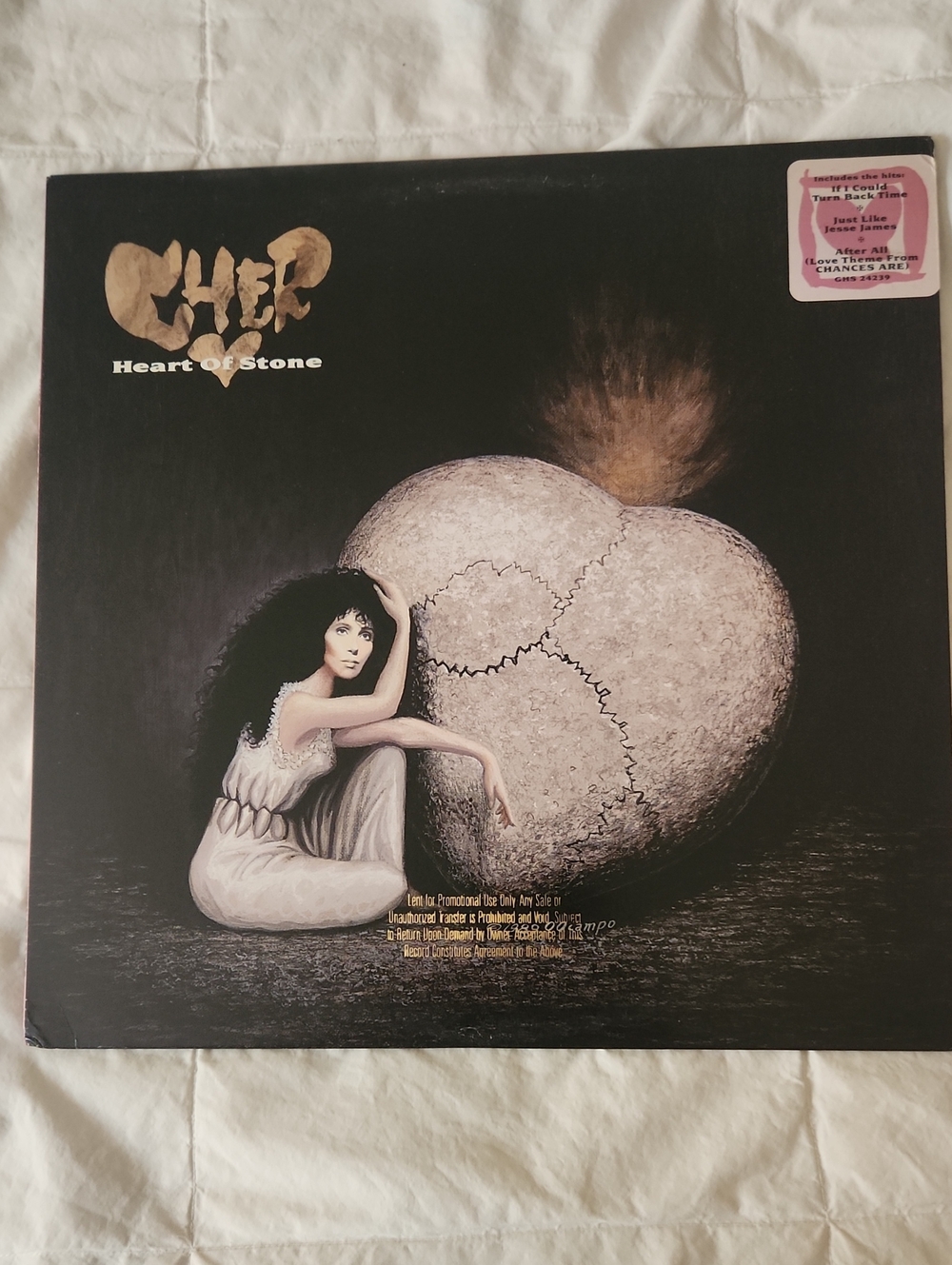 Cher "Heart of Stone" Vinyl Album - Black with Cream Artwork VG++NM